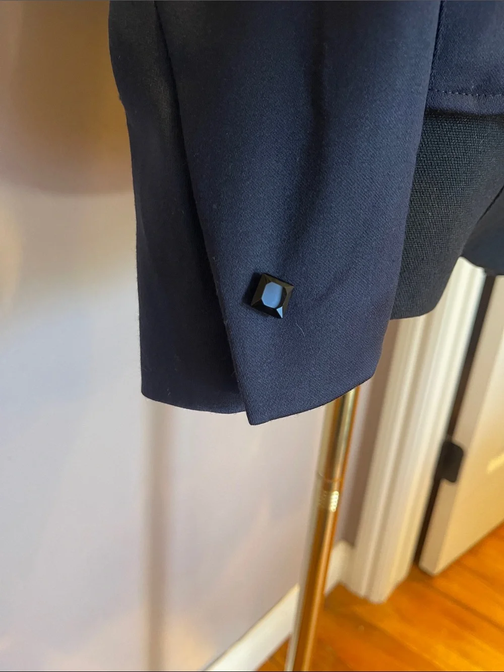 Vintage 80s Noviello-Bloom Bergdorf Goodman Navy Blazer & Dress Suit Set size 4